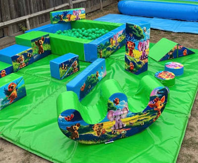 Baby Jungle Soft Play, a soft play set for hire from Elmbridge Inflatables