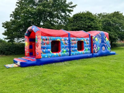 Party Time 42ft 2 Part Assault Course, a assault course for hire from Playdays Parties