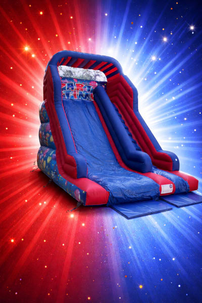 Party fun super slide, a inflatable slide for hire from Croydon Bouncy Castles
