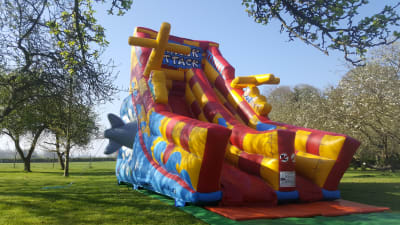 Shark Attack 2 Giant Slide, a inflatable slide for hire from Jump & Bounce