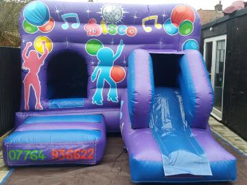 Disco Front Slide, a inflatable slide for hire from Bouncy Castle Club