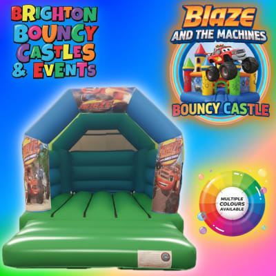 Blaze And The Monster Machines Bouncy Castle Multiple Colours Available, a bouncy castle for hire from Brighton Bouncy Castles