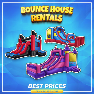 Bounce house with slides