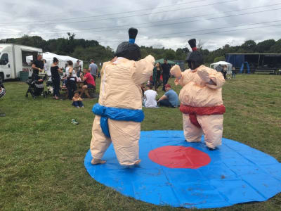 Adult Sumo Suits, a inflatable game for hire from Jump Around Bouncy Castles