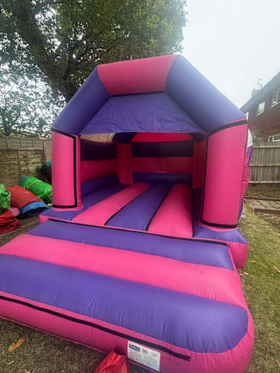 Pink & Pink Purple castle (No Theme), a bouncy castle for hire from Bounce N Fun