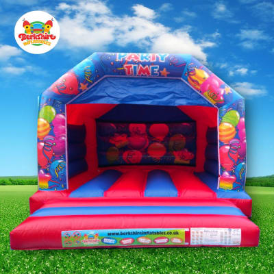 Party Time (Red/Blue) Fun, a bouncy castle for hire from Berkshire Inflatables