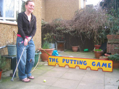The Putting Game, a inflatable game for hire from Jumping Jacks Bouncy Castles