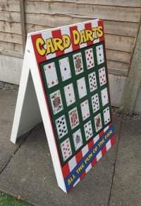 Card Darts Side Stall Games, a inflatable game for hire from Abc Party Hire