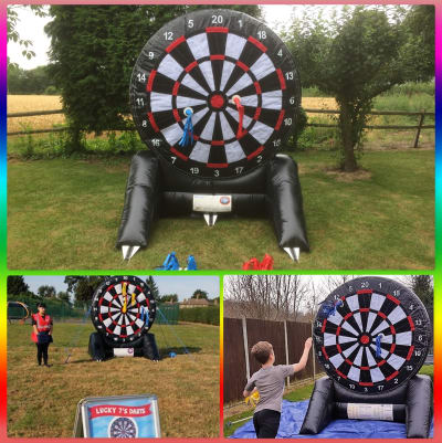Darts - Giant Dart Board Size 1, a inflatable game for hire from BJ's Bouncy Castles & Soft Play Hire