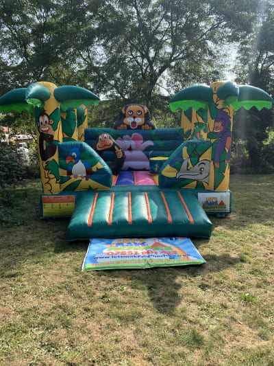 Jungle palm Bouncy Castle, a bouncy castle for hire from Let's Make Memories