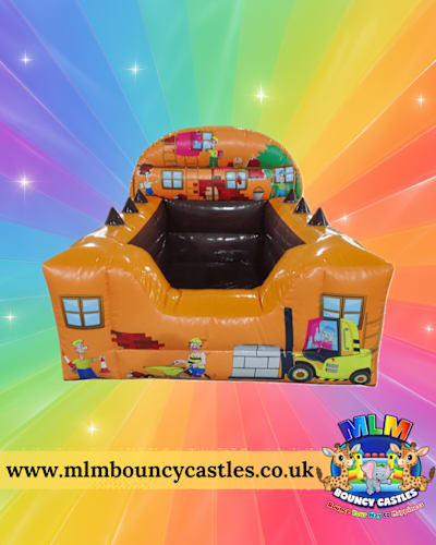 Construction Ball Pit, a soft play set for hire from MLM Bouncy Castles