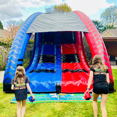 Warrior Wall Challenge, a inflatable game for hire from KBS Inflatable Kingdom