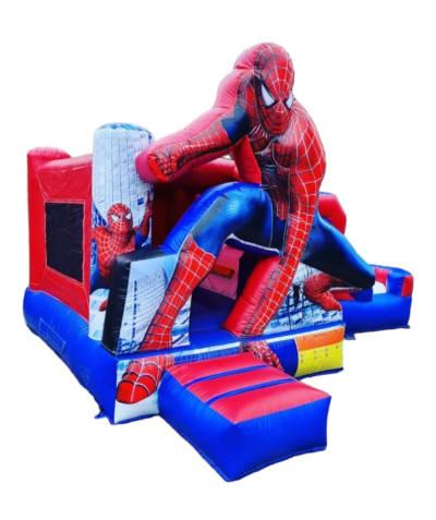Spiderman Bounce n Slide - Midi, a bounce and slide combo for hire from Ready Steady Bounce