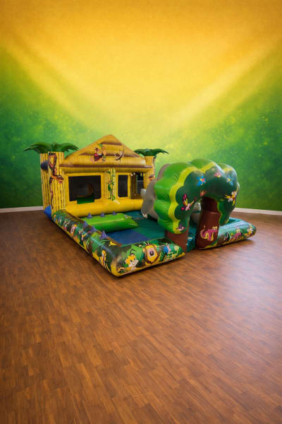 Jungle play zone, a bouncy castle for hire from Croydon Bouncy Castles