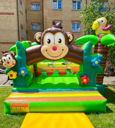 Low Height Jungle Land Castle, a bouncy castle for hire from Bouncy Mania