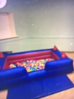 Red and Blue Ball Pond, a soft play set for hire from Happy Days Bouncy Castles