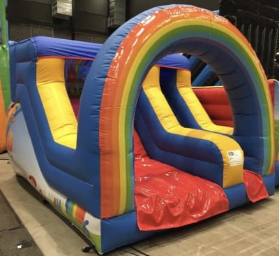 ABC Mini Slide, a inflatable slide for hire from Playdays Parties