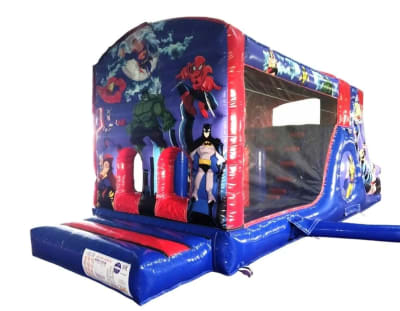 30ft x 9ft Superheros obstacle course, a assault course for hire from Bounce Mania