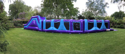 Energy Obstacle Course 3 part Inflatable Hire Surrey, a assault course for hire from Alpha Bouncy Castles & Events