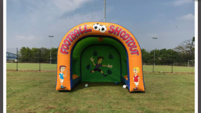 Football Shootout, a inflatable game for hire from Animal Bouncers