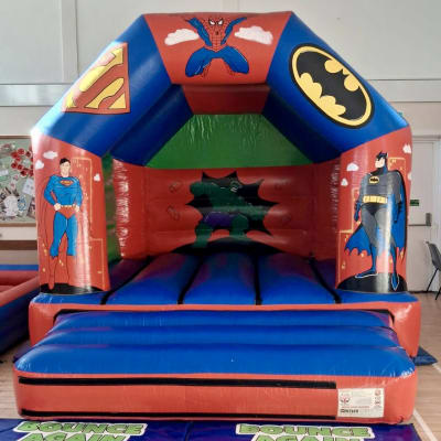 Super Hero Bouncy Castle, a bouncy castle for hire from Bounce Again