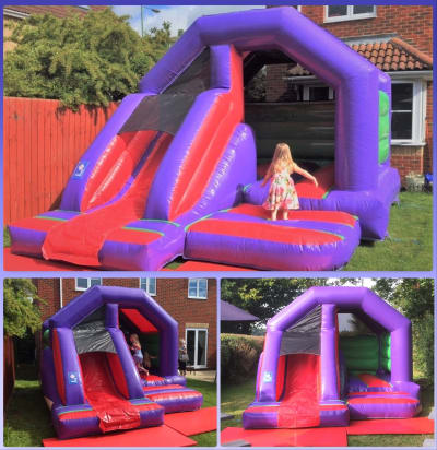 Bounce & Slide 3, a bounce and slide combo for hire from BJ's Bouncy Castles & Soft Play Hire