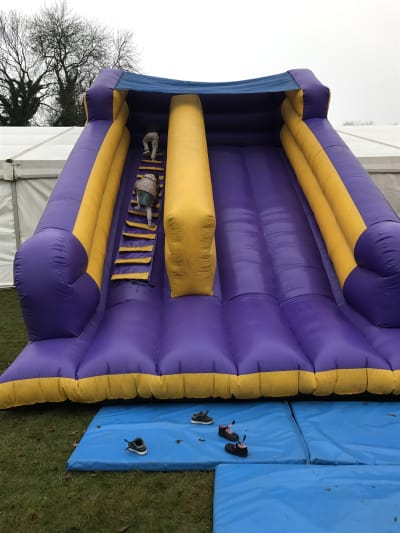 Jump Around Large Slide - 16ft x 18ft (10ft platform), a bounce and slide combo for hire from Jump Around Bouncy Castles