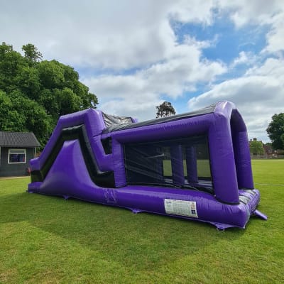 27ft Purple and Black Obstacle Course, a assault course for hire from Crockerz Castles