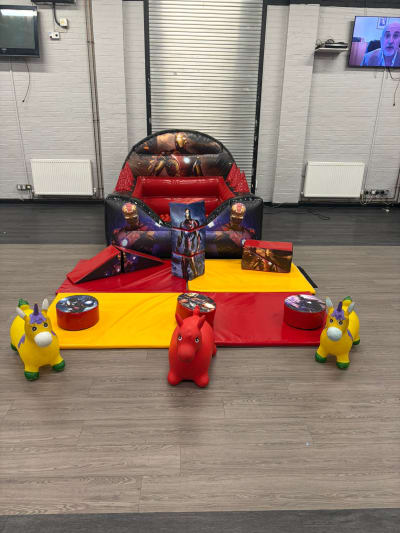 Iron man soft play & ball pit package, a party package for hire from Let's Make Memories