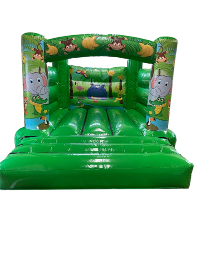 Jungle low height bouncy castle, a bouncy castle for hire from Chloe's Castles
