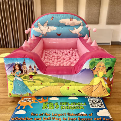 Princess Air Juggler Ball Pit, a soft play set for hire from KBS Inflatable Kingdom