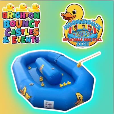 Hook a duck inflatable side stall game, a inflatable game for hire from Brighton Bouncy Castles