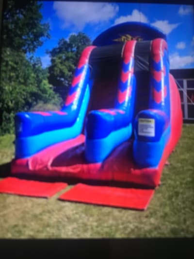 Rush Slide, a inflatable slide for hire from Happy Days Bouncy Castles