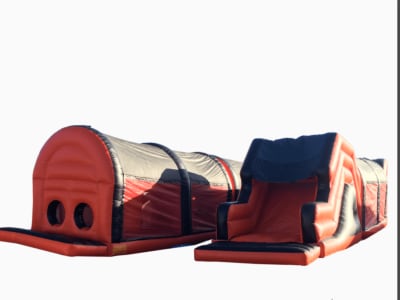 150ft Ultimate Adult U Bend Assault Course, a assault course for hire from Animal Bouncers