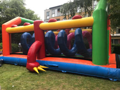 Adult obstacle course 30ft x 16ft, a assault course for hire from TFG Bouncy Castles