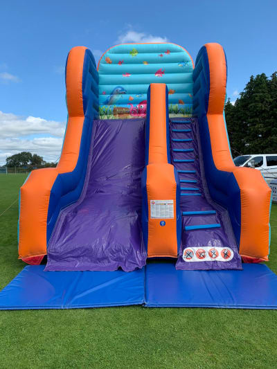 18ft Under the Sea Giant Slide (for young children), a inflatable slide for hire from Jump & Bounce