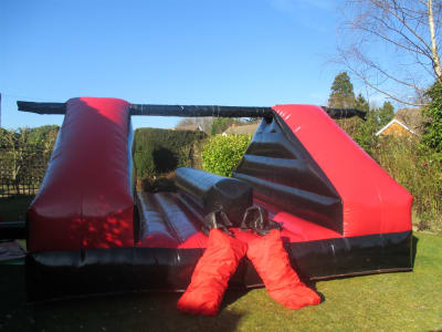 Pillow Bash, a inflatable game for hire from Alpha Bouncy Castles & Events