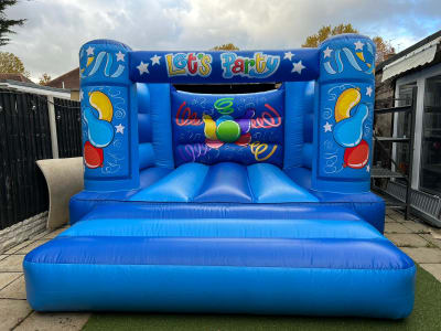 Blue Low Height Castle, a bouncy castle for hire from Bouncy Castle Club