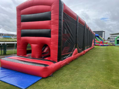 75ft Mega Assault Course Red and Black