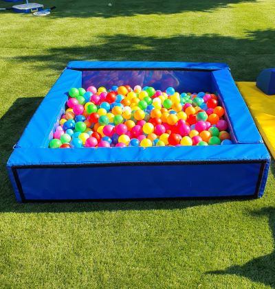 BLUE BALL PIT 5ft, a soft play set for hire from All Bounce Surrey
