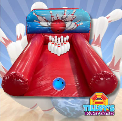 Inflatable Bowling Alley, a inflatable game for hire from Tilley's Bouncy Castles and Soft Play Hire