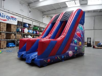 Platform Party Slide (10ft), a inflatable slide for hire from Cookes Castles