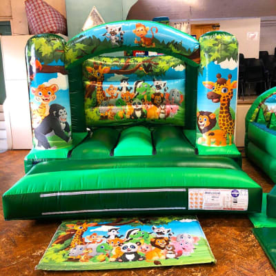 Low Height Jungle Castle, a bouncy castle for hire from Bouncy Mania