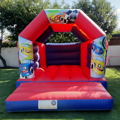 CARS BOUNCY CASTLE 15FT vs 11ft, a bouncy castle for hire from All Bounce Surrey