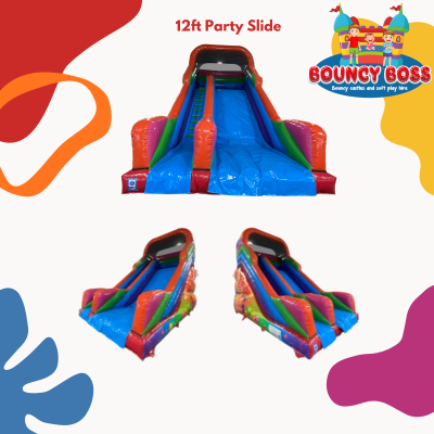12ft Party Slide, a inflatable slide for hire from Bouncy Boss