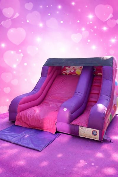 Fairy Princess Mini Slide, a inflatable slide for hire from Croydon Bouncy Castles