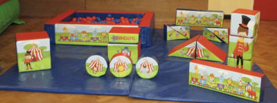 Circus Soft Play, a soft play set for hire from Alpha Inflatables and Events