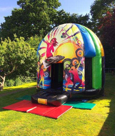 Disco Dome 15 x 18, a disco dome for hire from Jumping Jacks Bouncy Castles