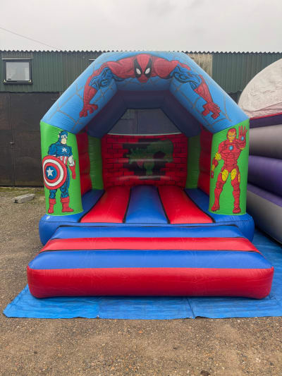 Marvel'ous Kids castle, a bouncy castle for hire from Bounce and Play Surrey & Sussex