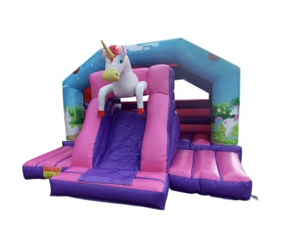 Unicorn Bounce n Slide, a bounce and slide combo for hire from Ready Steady Bounce